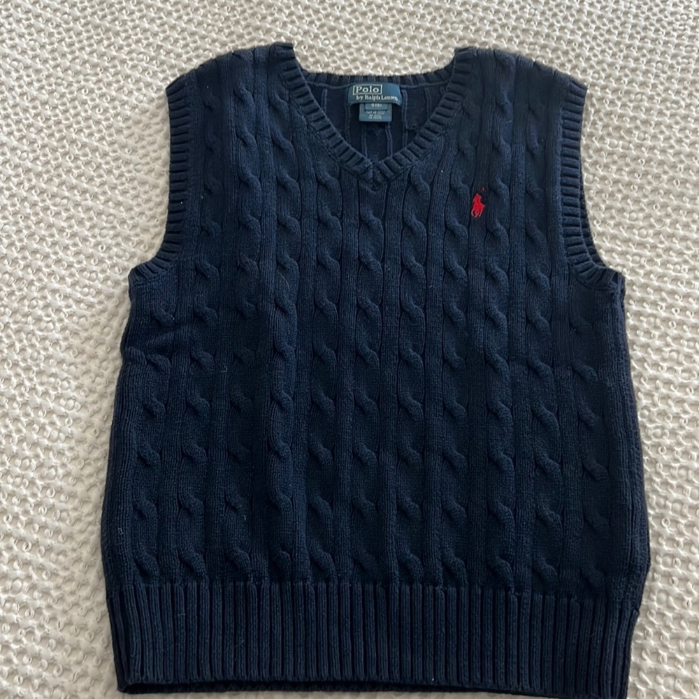 Navy Polo Vest size 8